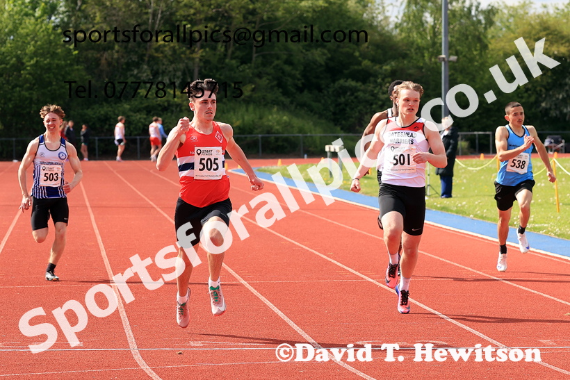 200 metres, 2026 North Eastern Track and Field Champs, Shildon, County Durham. Photo: David T. Hewitson/Sports for All Pics